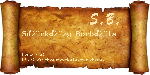 Sárközy Borbála névjegykártya