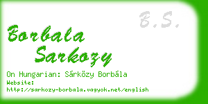 borbala sarkozy business card